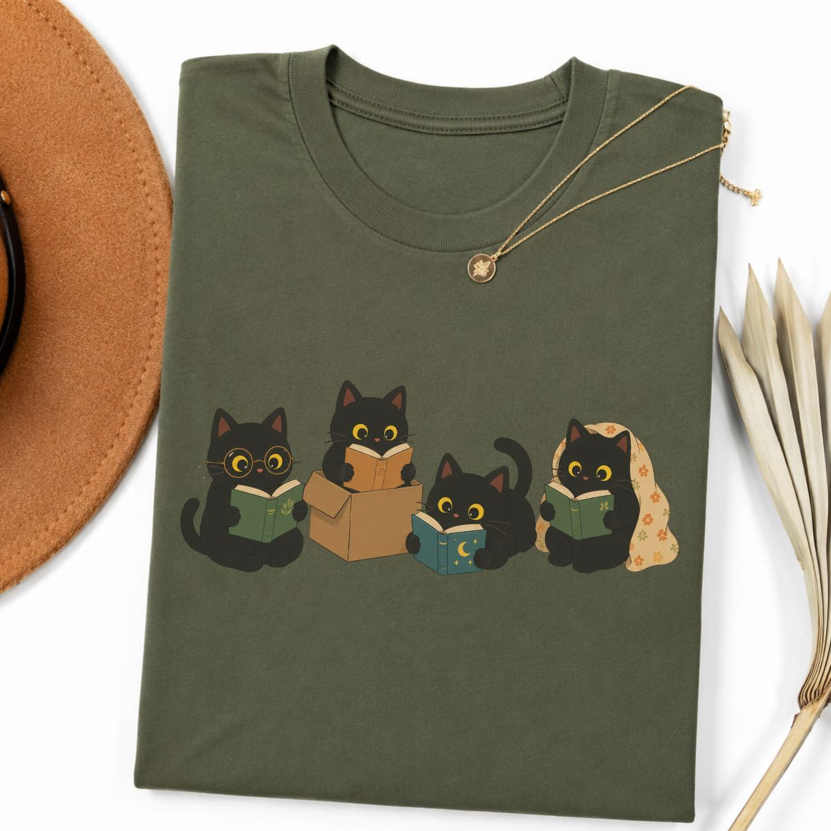 Cats Reading Tee