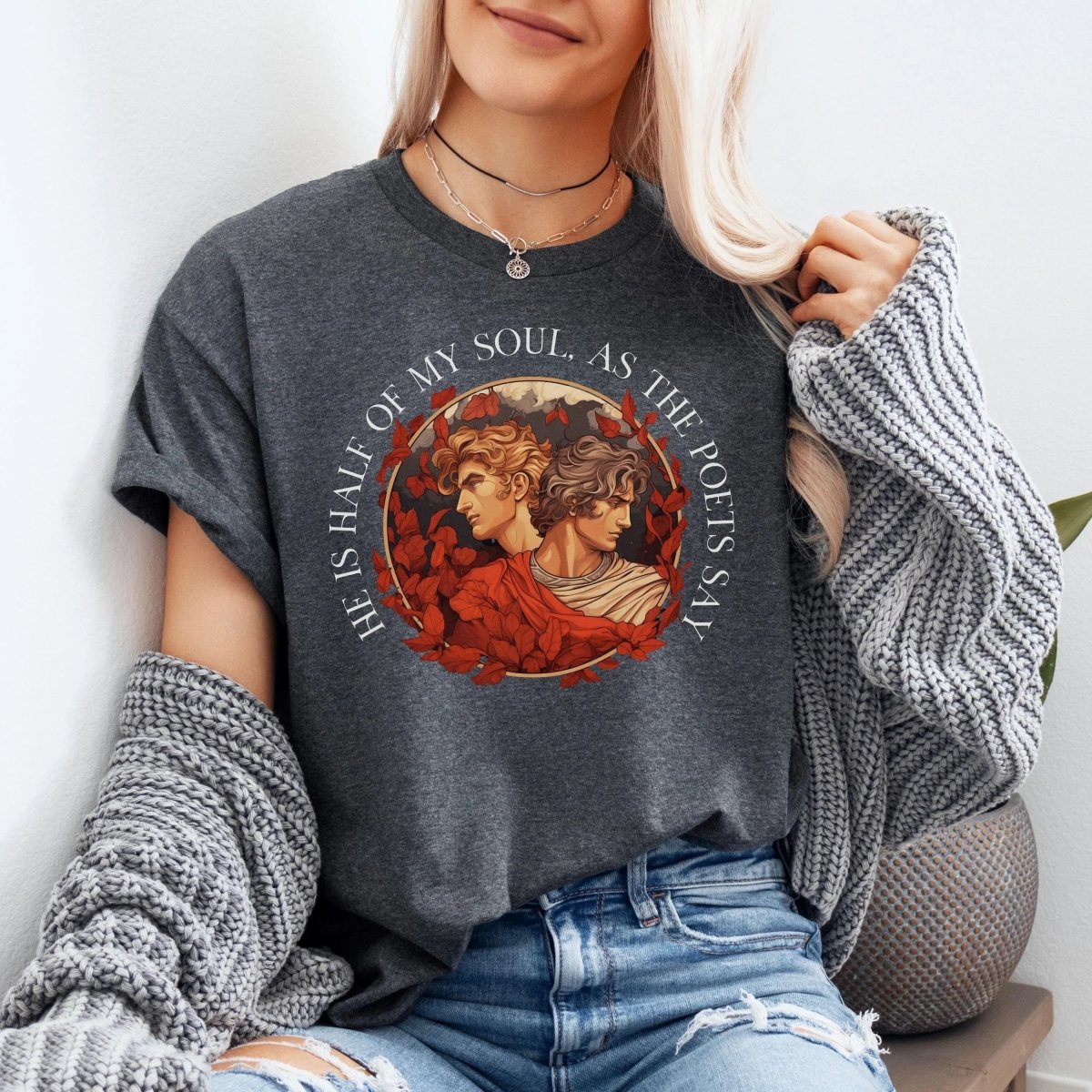 Achilles Patroclus Shirt | Romantasy Soft 100% Cotton Tee