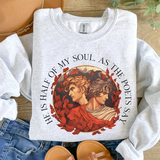 Achilles Patroclus Sweatshirt | Romantasy Cotton Blend Crewneck