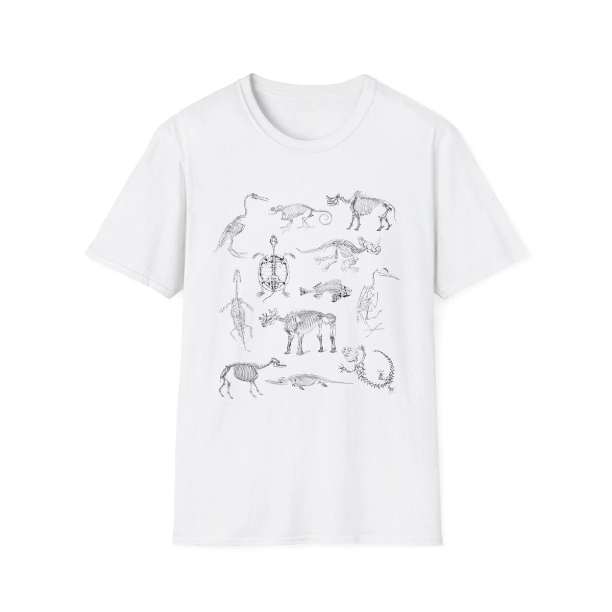 Animal Skeleton Shirt | Paleontology Soft 100% Cotton Tee