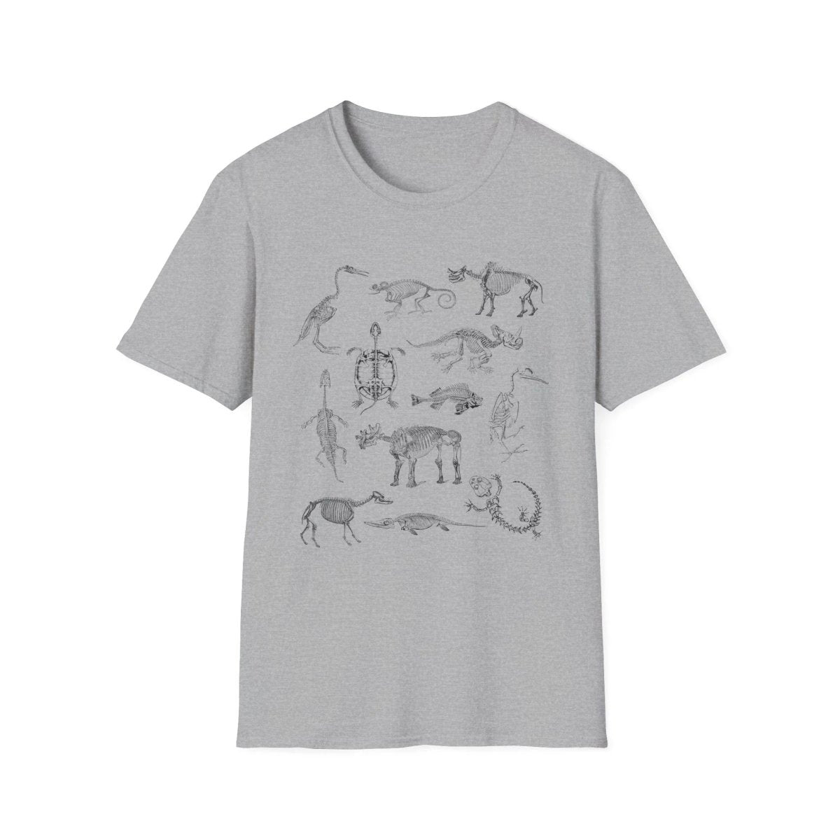 Animal Skeleton Shirt | Paleontology Soft 100% Cotton Tee