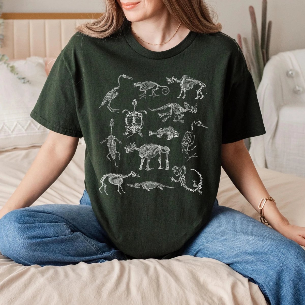 Animal Skeleton Shirt | Paleontology Soft 100% Cotton Tee
