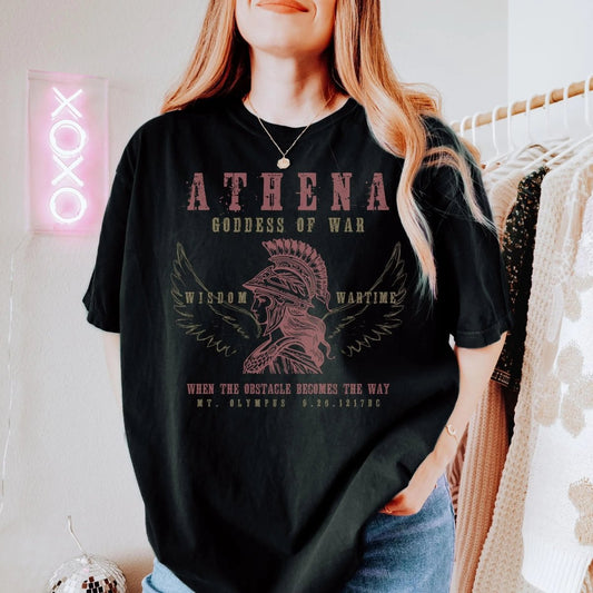 Athena Goddess Shirt | Greek Myth Comfort Colors® 100% Cotton Tee