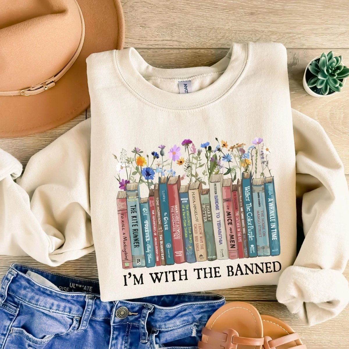 Banned Book Sweatshirt | Book Lover Cotton Blend Shirt
