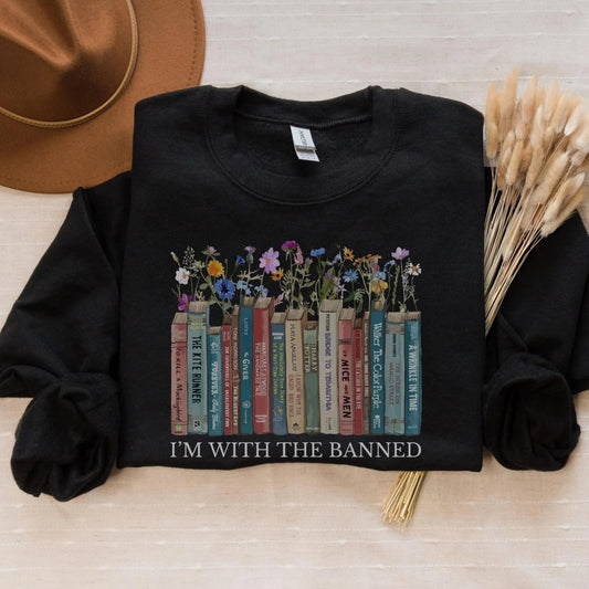 Banned Book Sweatshirt | Book Lover Cotton Blend Shirt