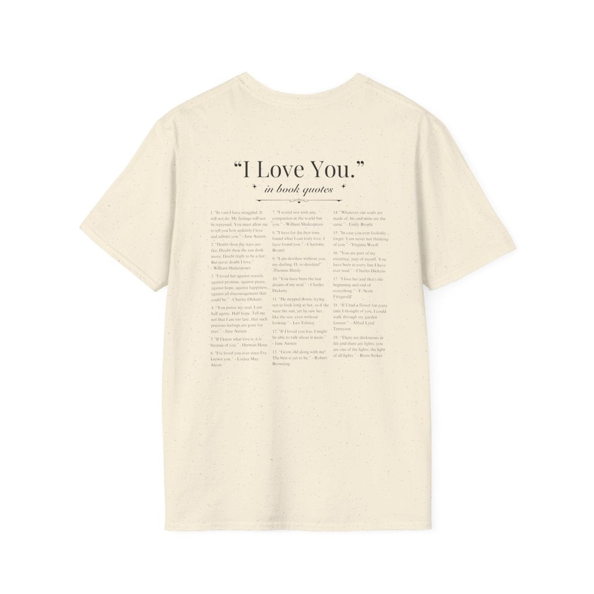 Book Quotes I Love You Shirt | Soft 100% Cotton Tee