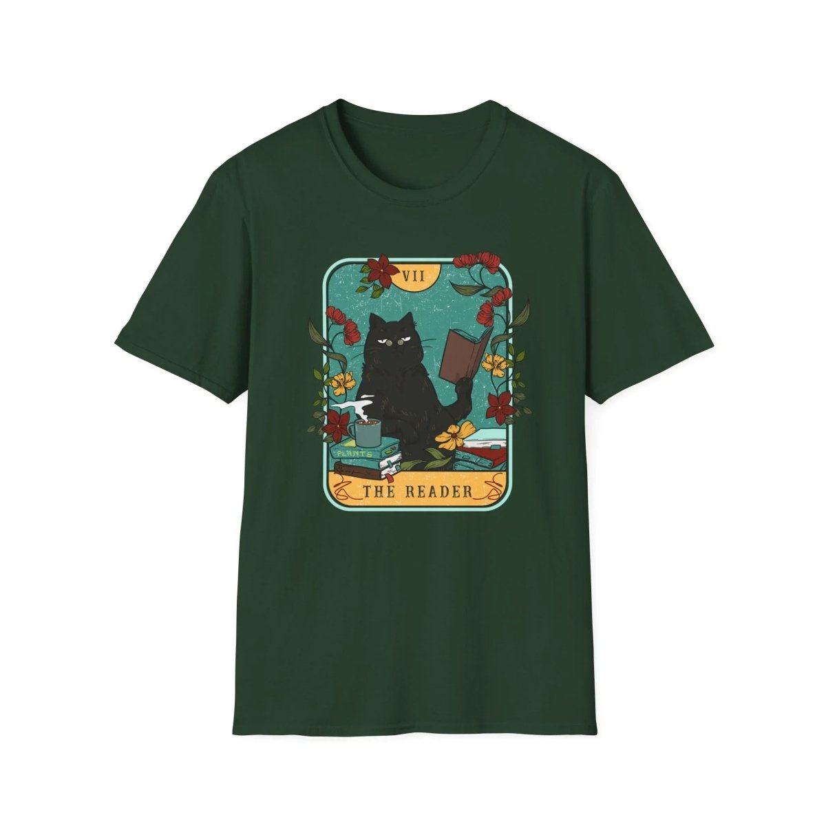 Cat Book Lover Shirt | Bookish Tarot Soft 100% Cotton Tee