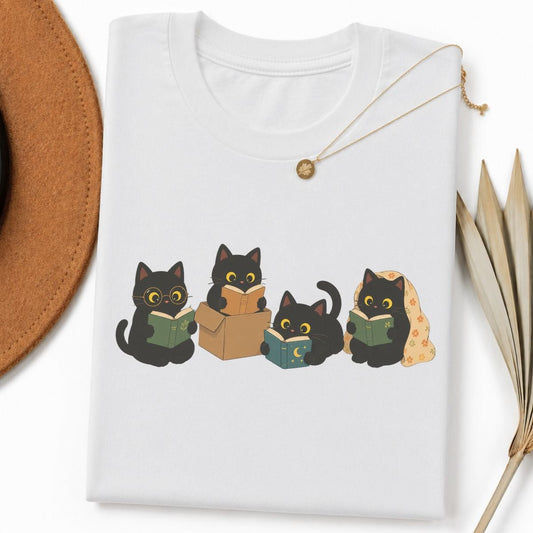 Cats Reading Tee