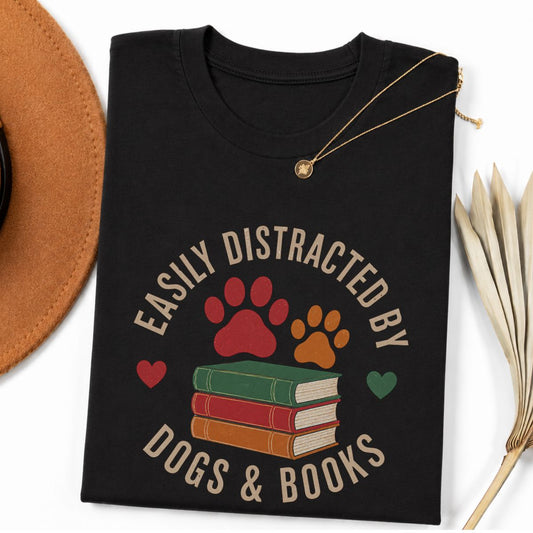 Dogs and Books Tee