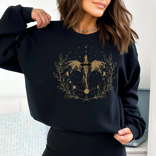 Dragon Rider Sweatshirt | Romantasy Cotton Blend Crewneck