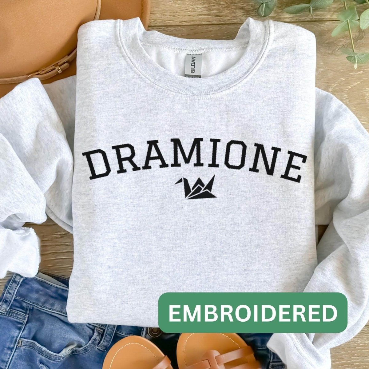 Dramione Fanfic Sweatshirt | Embroidered Cotton Blend Crewneck