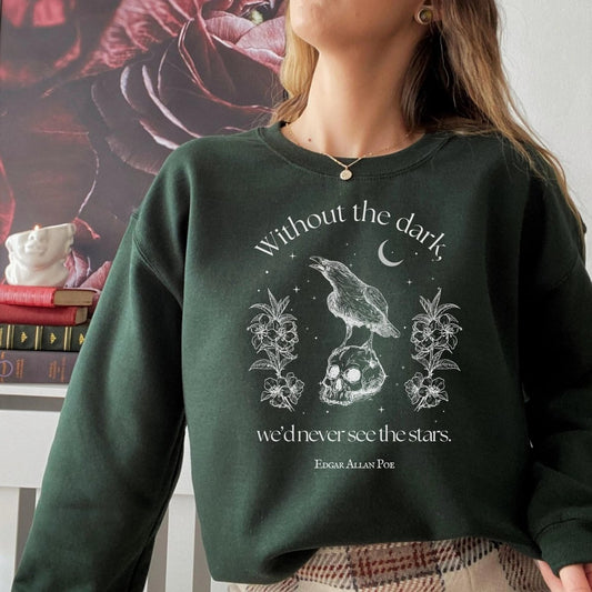 Edgar Allan Poe Sweatshirt | Dark Academia Cotton Blend Crewneck