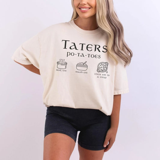 Funny Taters Potatoes Shirt | Fantasy Soft 100% Cotton Tee