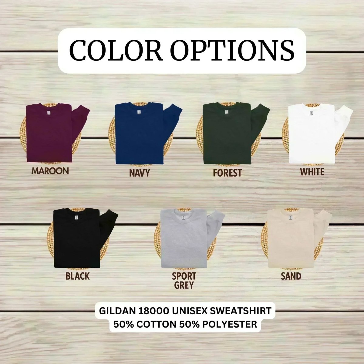gildan 18000 color options