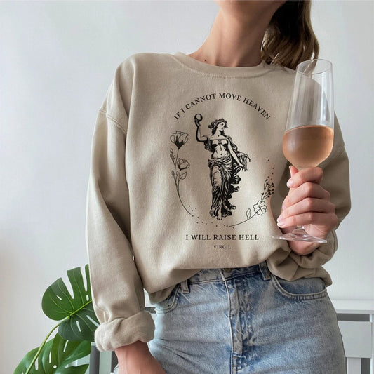 Hades and Persephone Sweatshirt | Virgil Quote Dark Academia Shirt