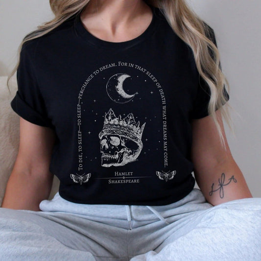 Hamlet Shakespeare Shirt | Dark Academia Soft 100% Cotton Tee