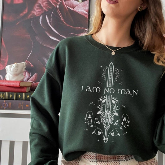 I Am No Man Sweatshirt | Fantasy Cotton Blend Crewneck