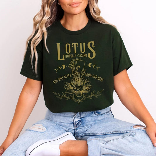 Lotus Hotel and Casino Shirt | Fantasy Soft 100% Cotton Tee