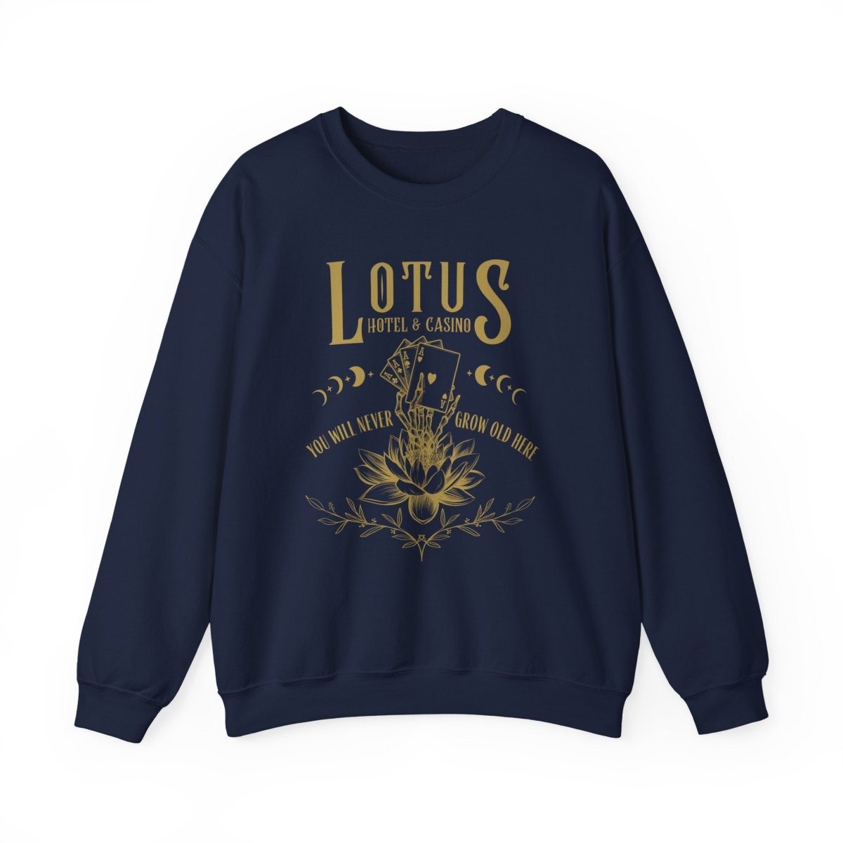 Lotus Hotel and Casino Sweatshirt | Fantasy Cotton Blend Crewneck