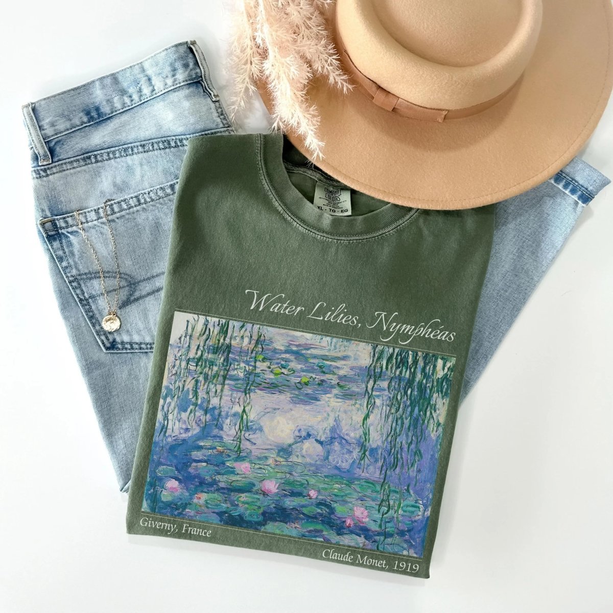 Monet Water Lilies Shirt | Painting Comfort Colors® 100% Cotton Tee