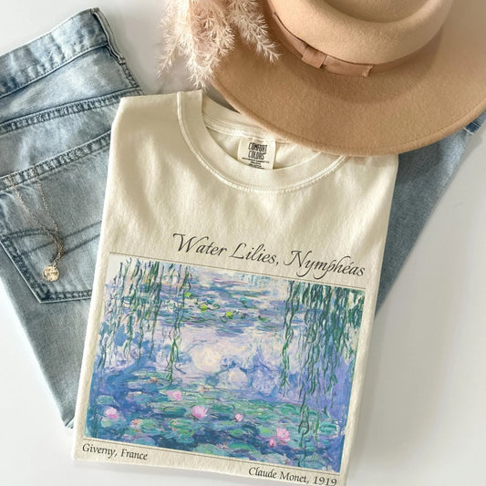 Monet Water Lilies Shirt | Painting Comfort Colors® 100% Cotton Tee