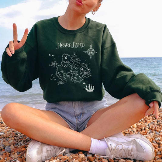 Neverland Sweatshirt | Book Lover Cotton Blend Crewneck
