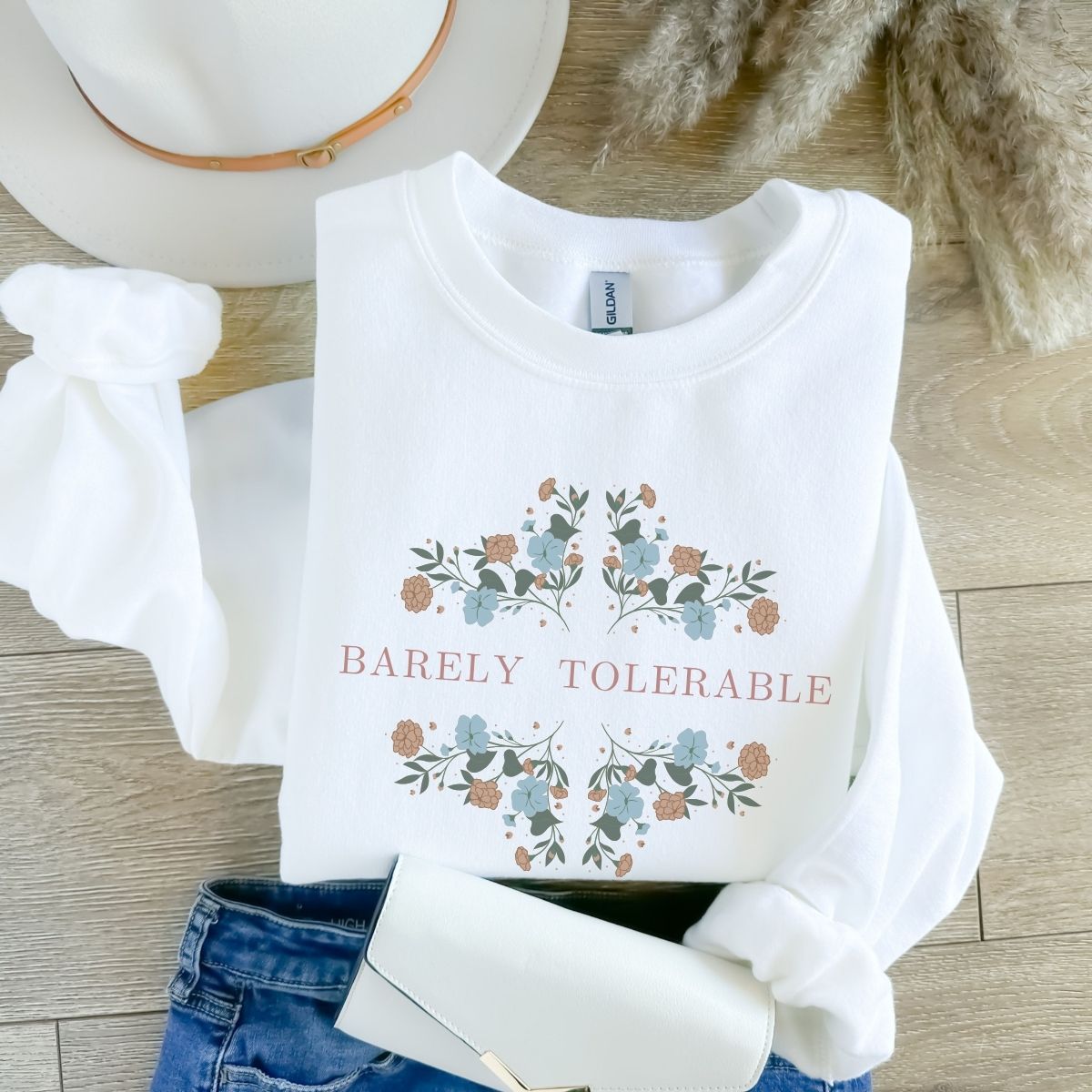 Pride and Prejudice Barely Tolerable Sweatshirt | Cotton Blend Crewneck