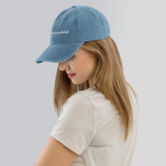 Pride and Prejudice Fond of Walking Hat | Embroidered Denim Cap