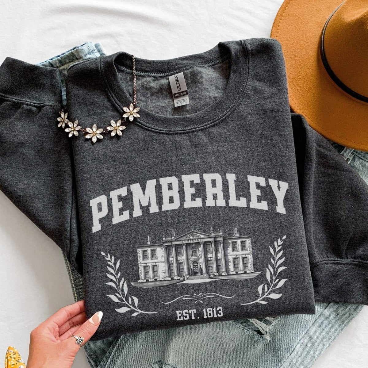 Pride and Prejudice Pemberley House Sweatshirt | Cotton Blend Crewneck