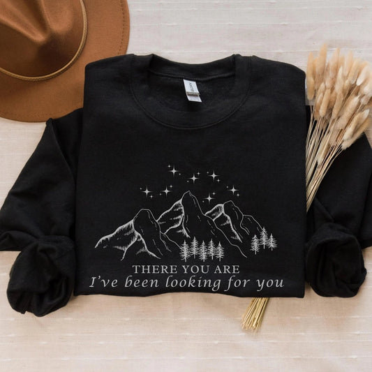 Romantasy There You Are Sweatshirt | Book Lover Cotton Blend Crewneck