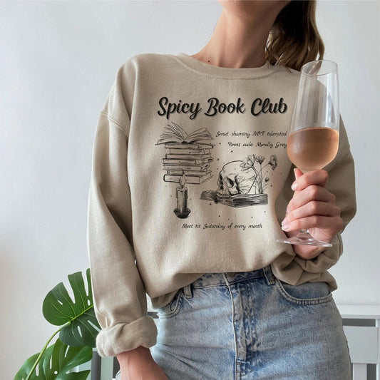 Spicy Book Club Sweatshirt | Smut Book Lover Cotton Blend Crewneck