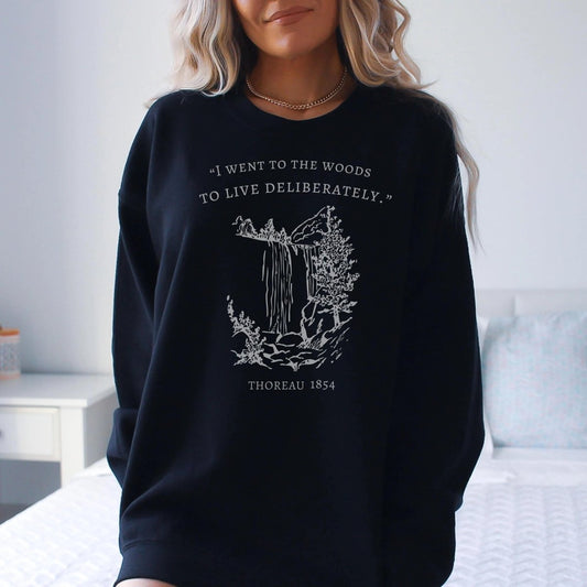 Thoreau Nature Quote Sweatshirt