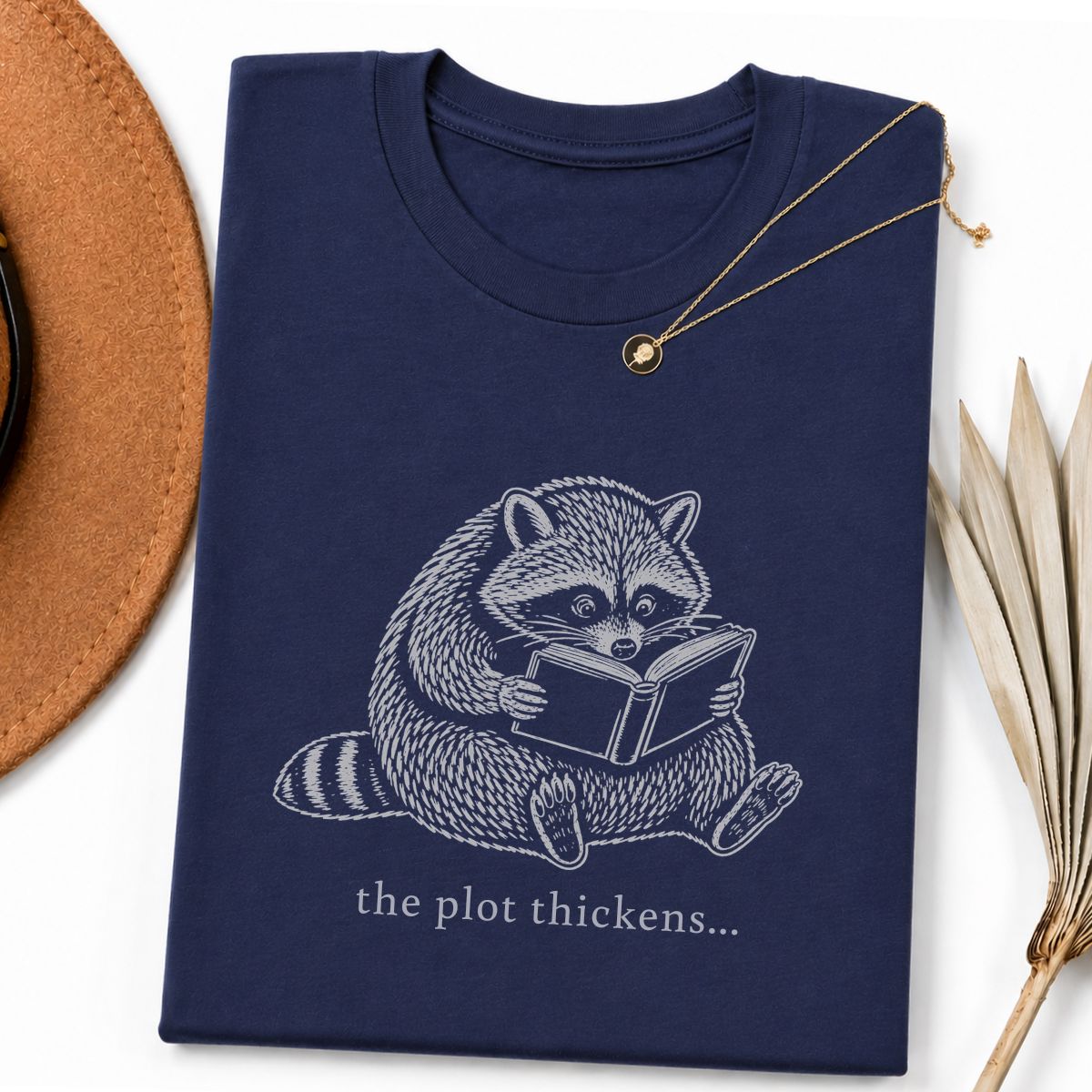 Funny Bookish Raccoon Tee