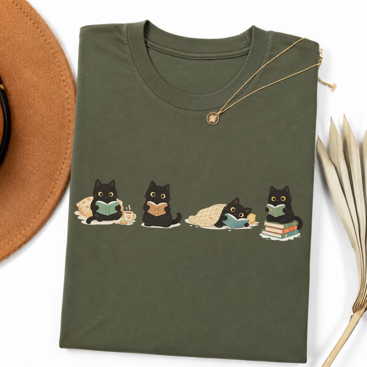 Cats and Books Tee