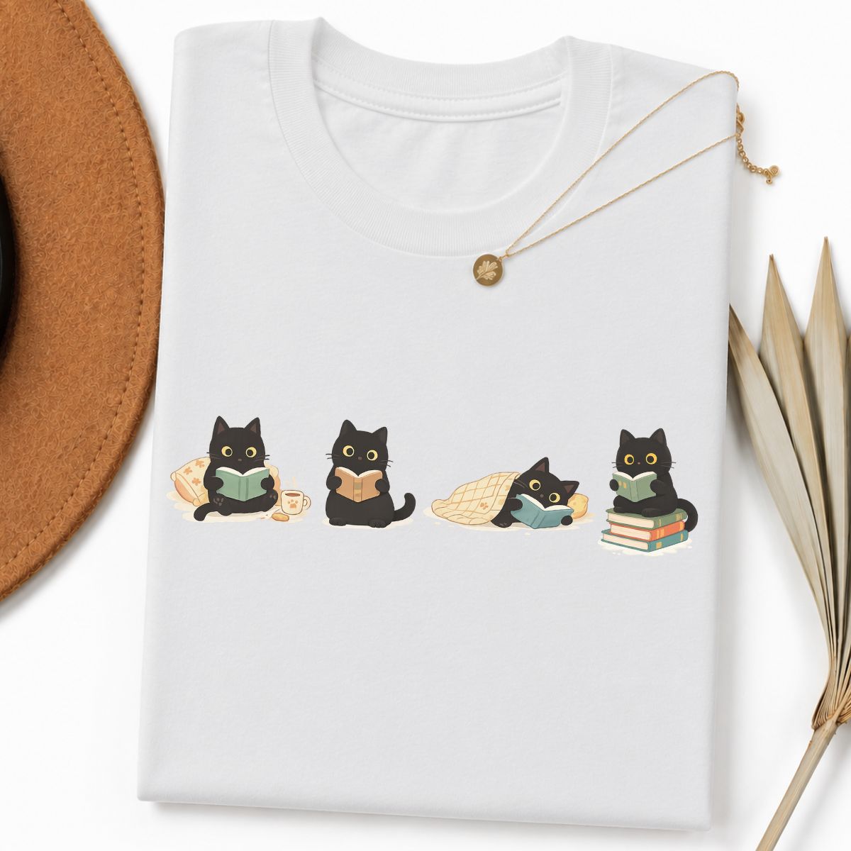 Cats and Books Tee