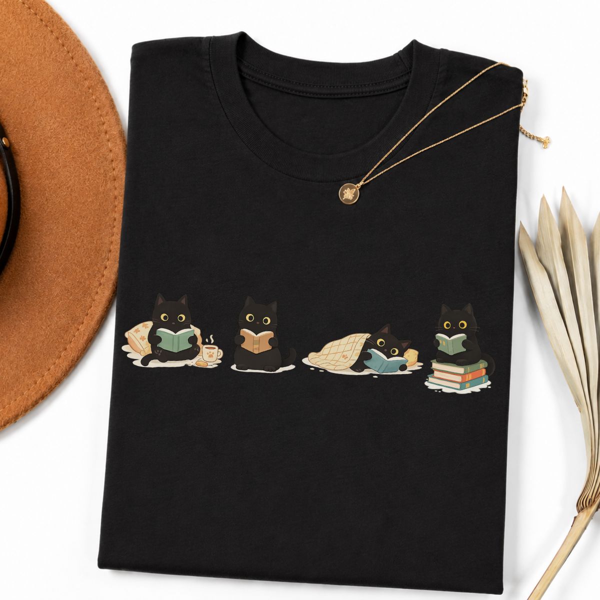 Cats and Books Tee