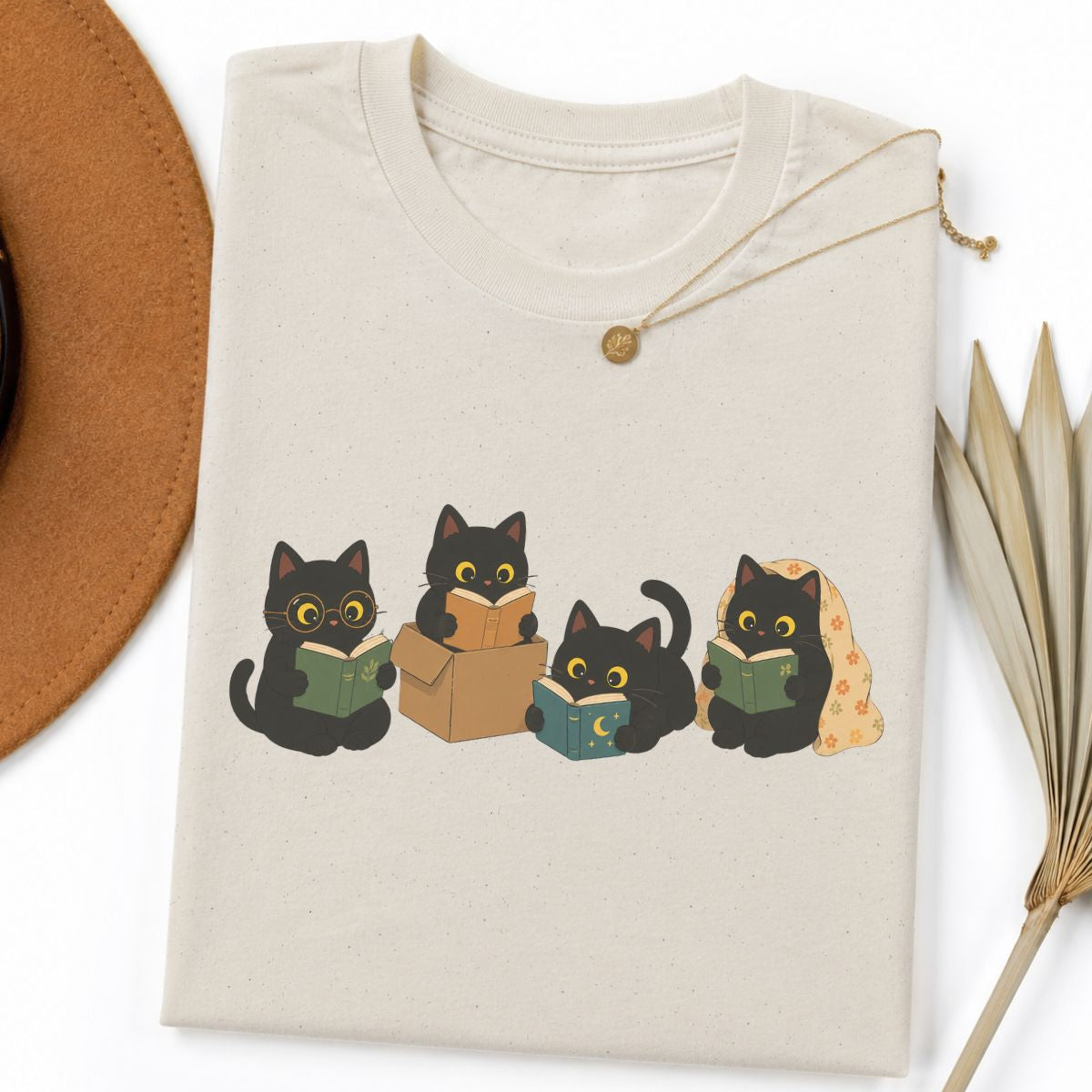 Cats Reading Tee