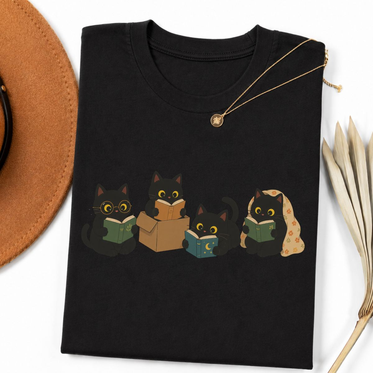 Cats Reading Tee