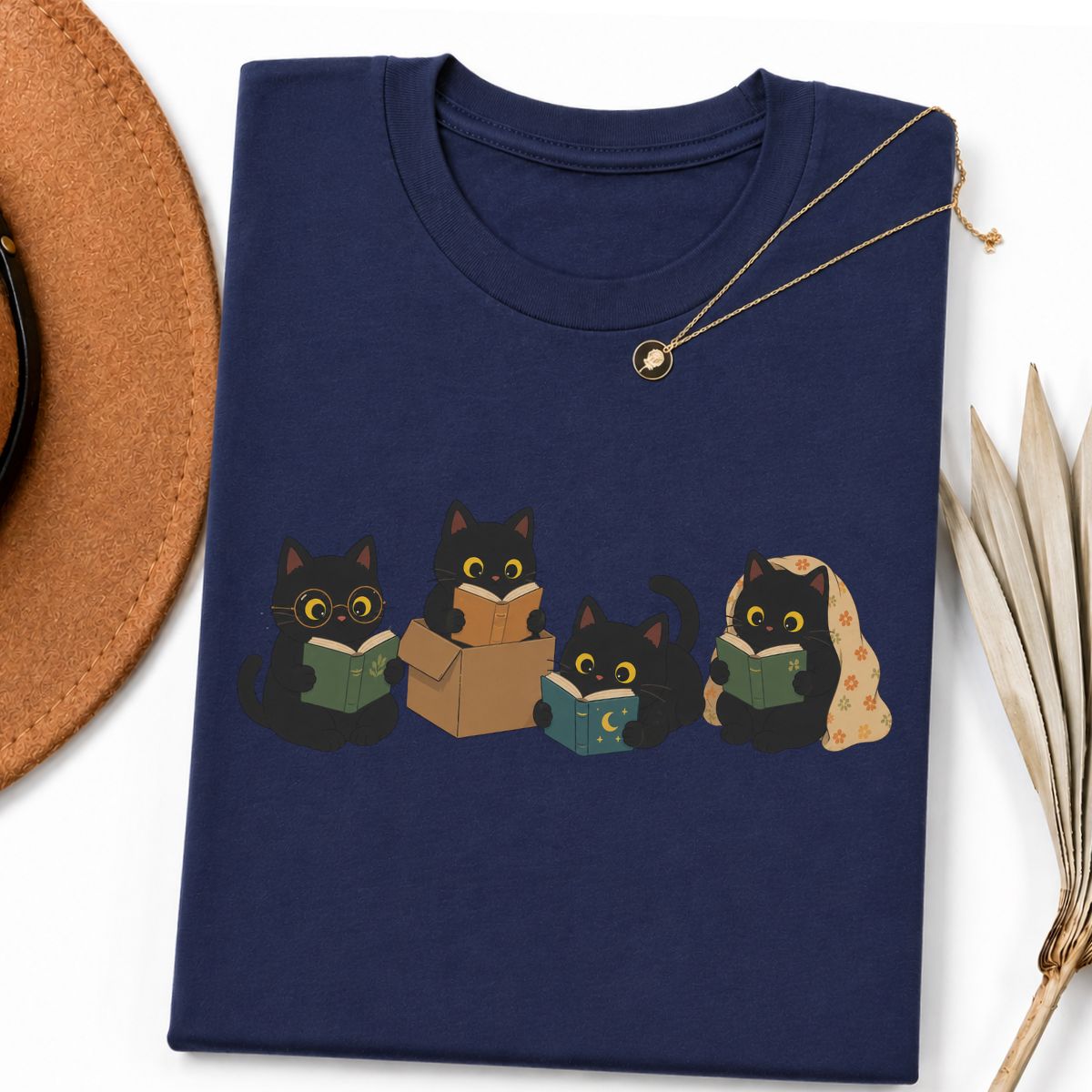 Cats Reading Tee