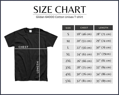 Gildan 64000 Size chart