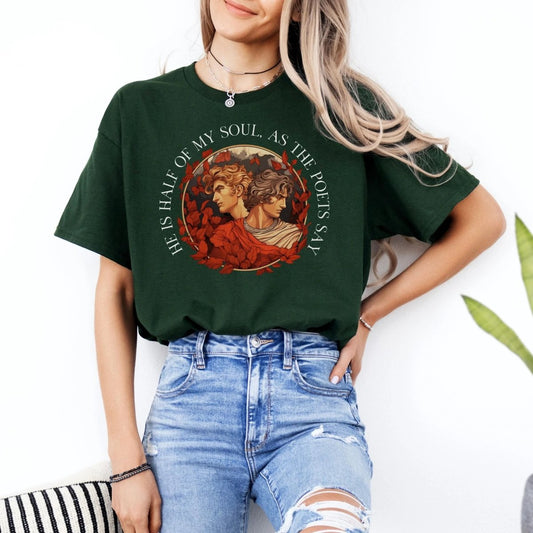 Achilles Patroclus Shirt | Romantasy Soft 100% Cotton Tee