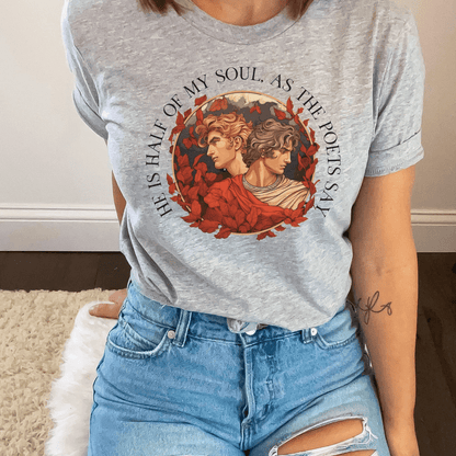 Achilles Patroclus Shirt | Romantasy Soft 100% Cotton Tee