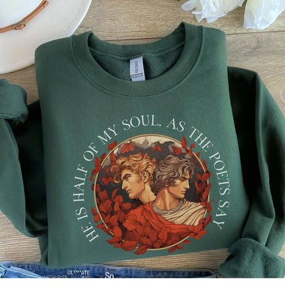 Achilles Patroclus Sweatshirt | Romantasy Cotton Blend Crewneck