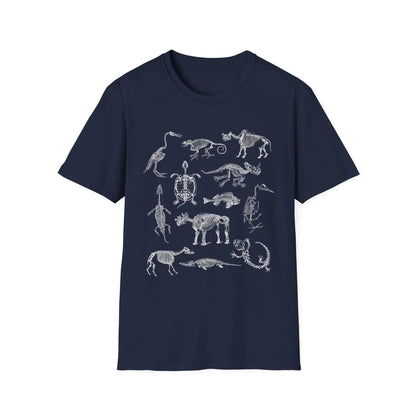 Animal Skeleton Shirt | Paleontology Soft 100% Cotton Tee