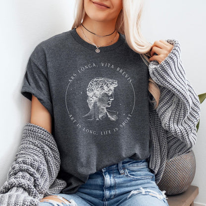 Ars Longa Vita Brevis Shirt | Dark Academia Soft 100% Cotton Tee