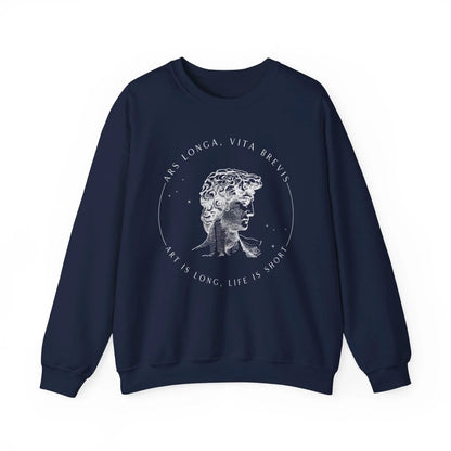 Ars Longa Vita Brevis Sweatshirt | Dark Academia Cotton Blend Shirt