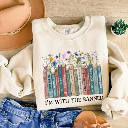 Banned Book Sweatshirt | Book Lover Cotton Blend Shirt