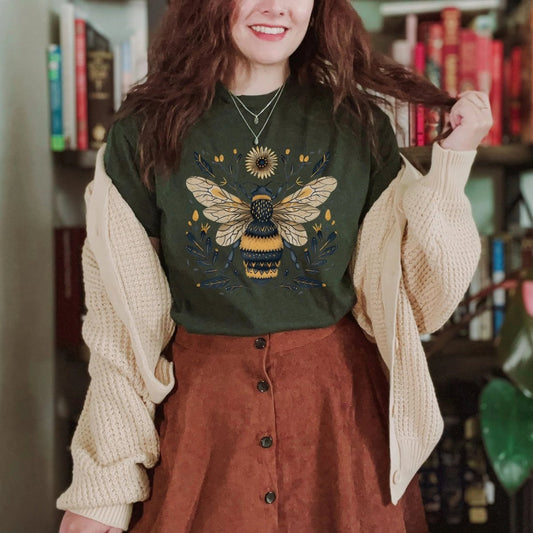 Bee Cottagecore Shirt | Goblincore Soft 100% Cotton Tee
