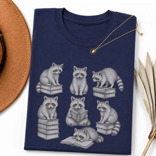 Bookish Raccoons Tshirt
