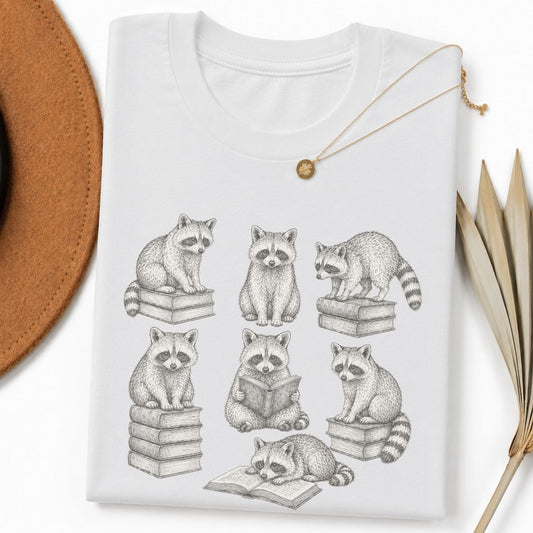 Bookish Raccoons Tshirt